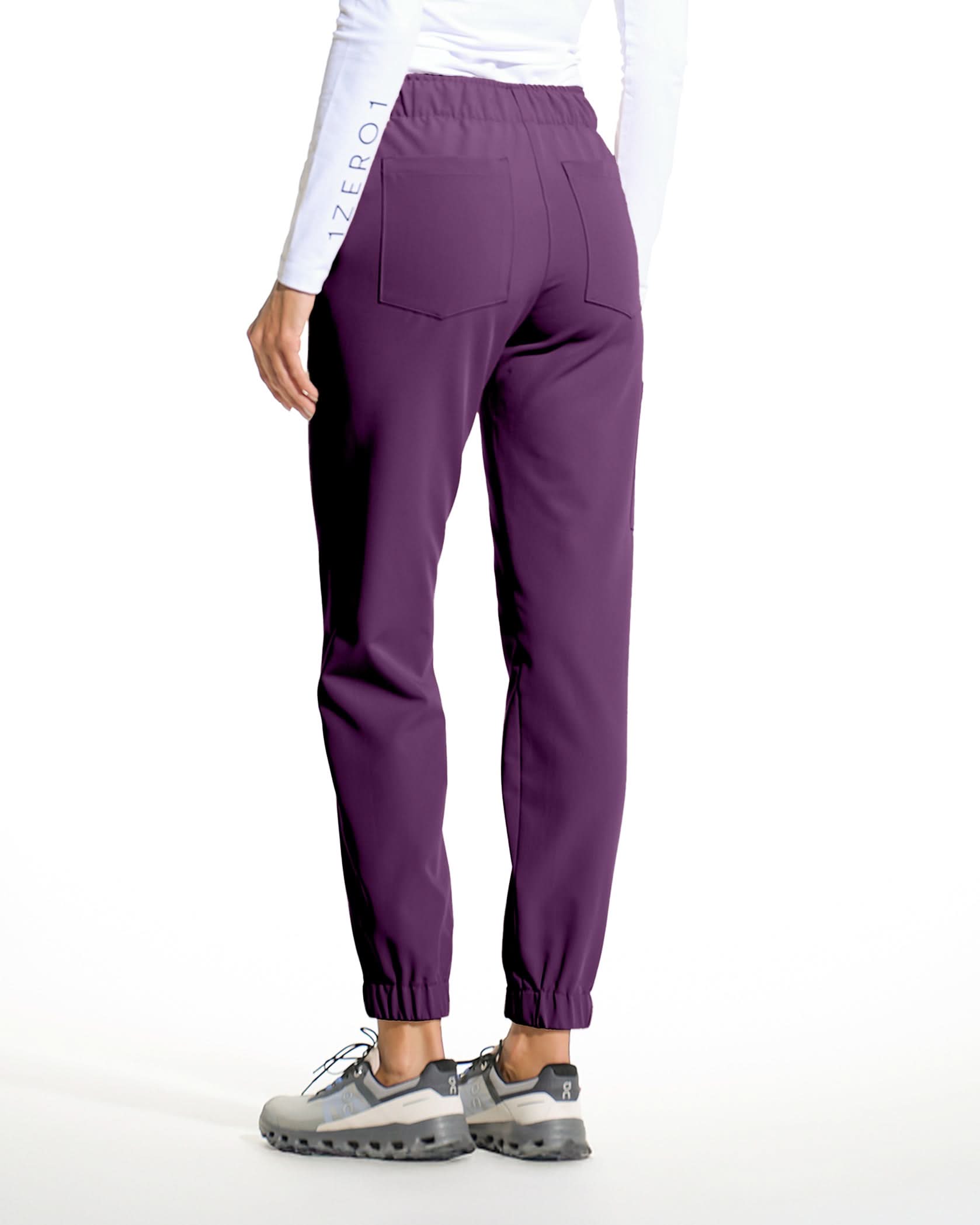 Pantaloni medicali FLEX plum - Imagine 3