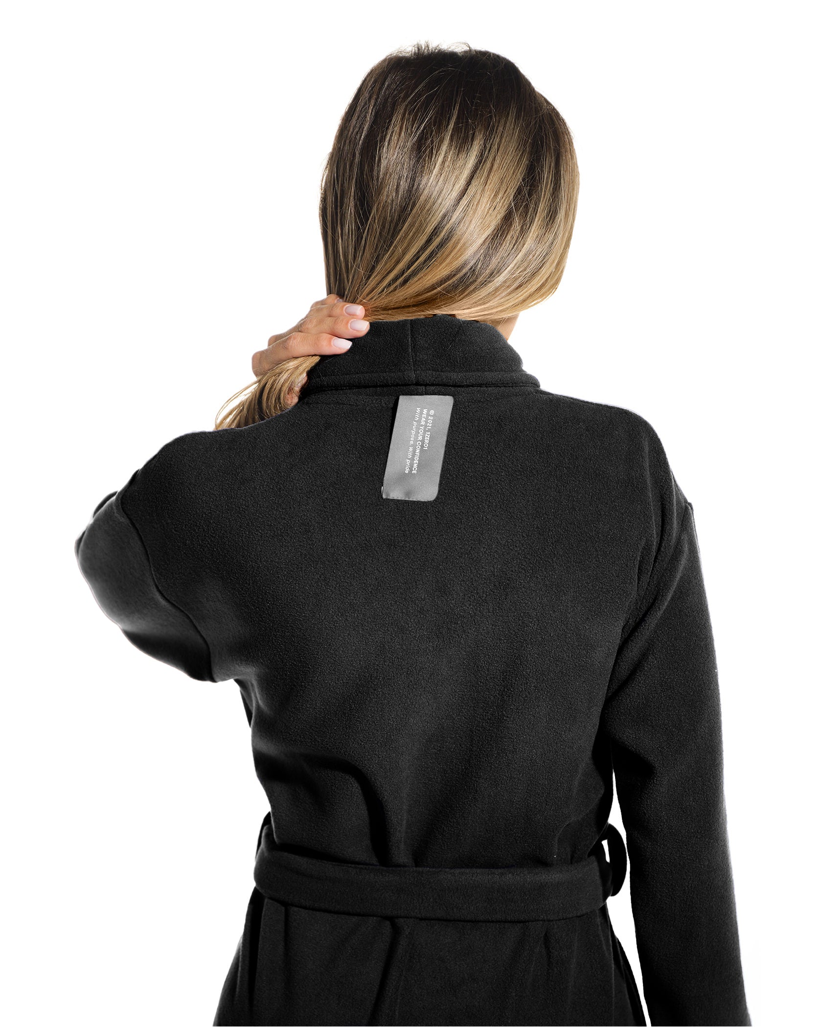 Halat medical dama SOFT negru - Imagine 3