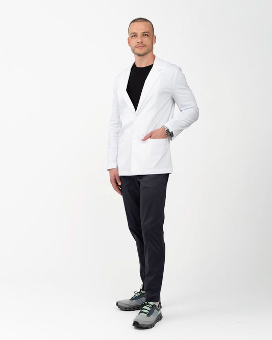 Halat medical barbati OLIVER alb - 1zero1.ro