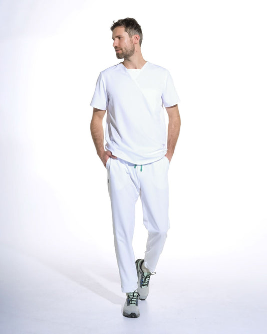 Bluza medicala barbati RIZZ alb