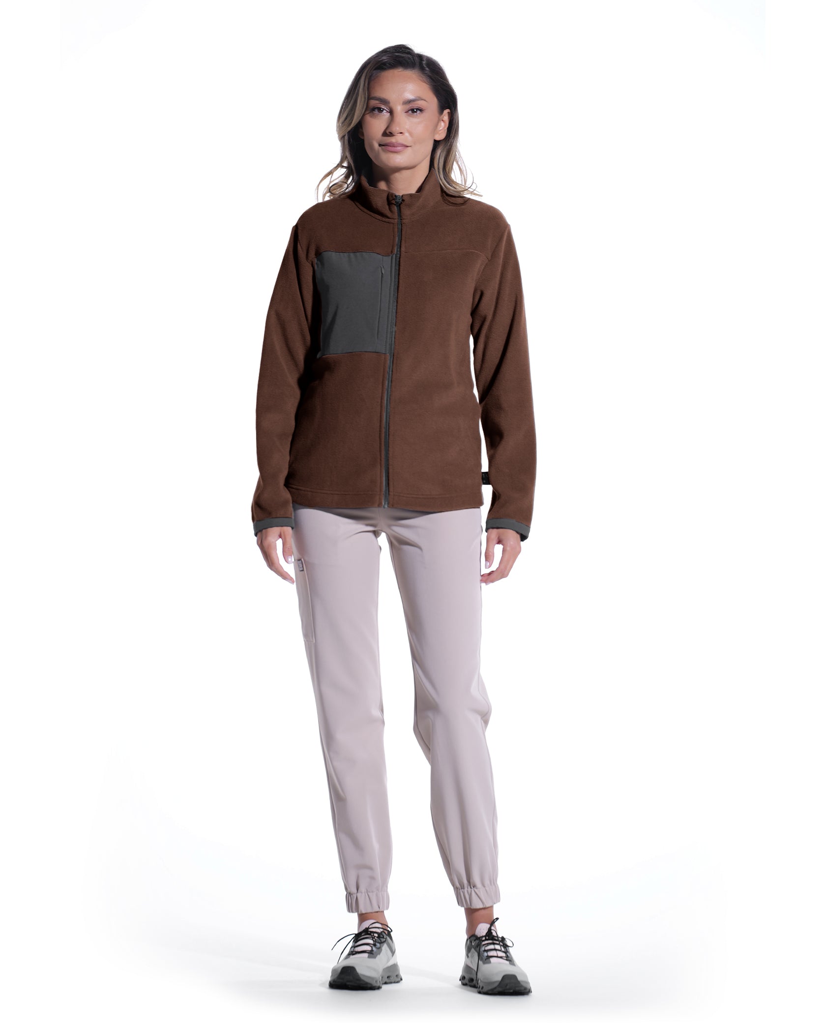 Jacheta medicala dama CLOUD mocha - Detalii close up