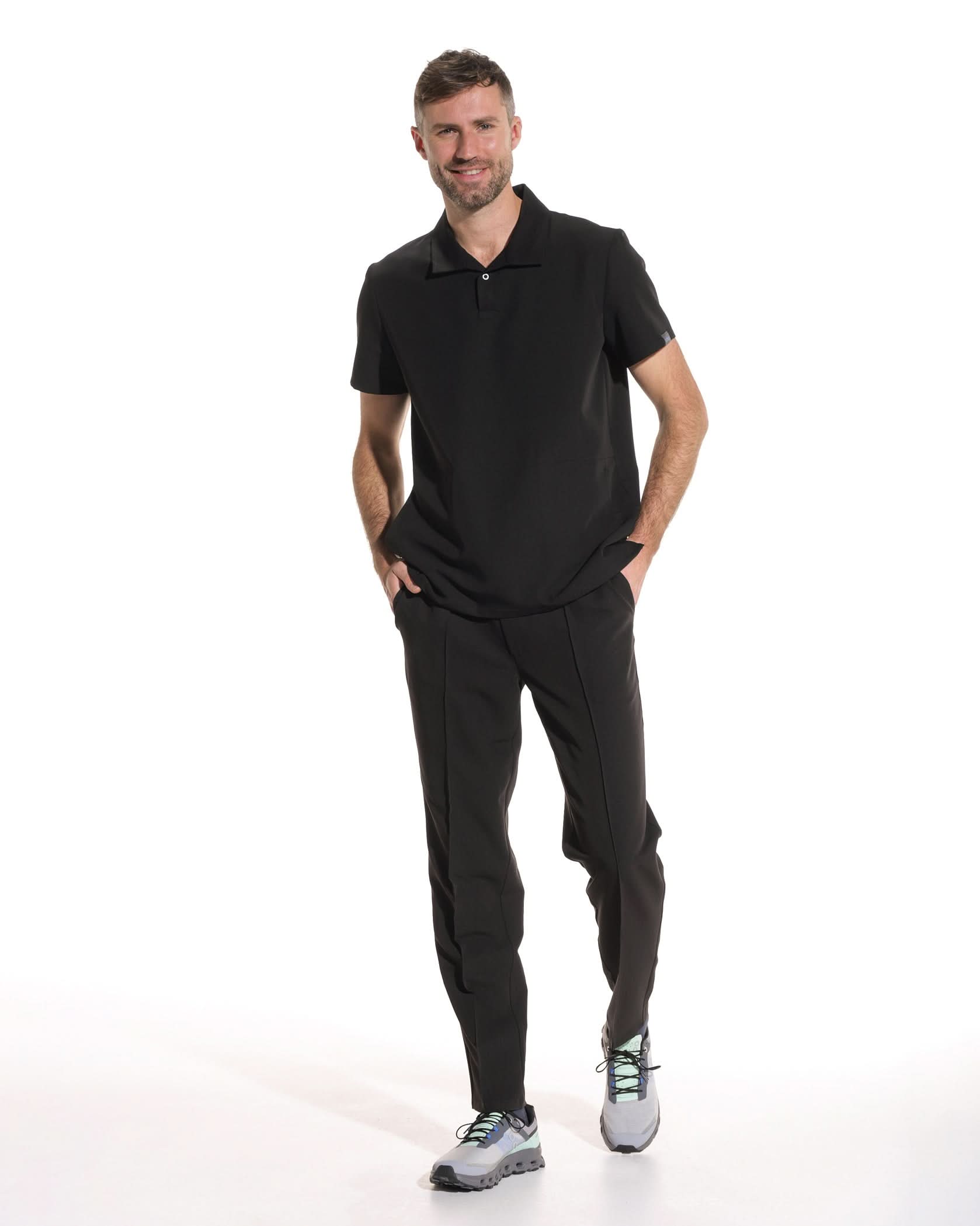 Bluza medicala barbati COS negru - 1zero1.ro