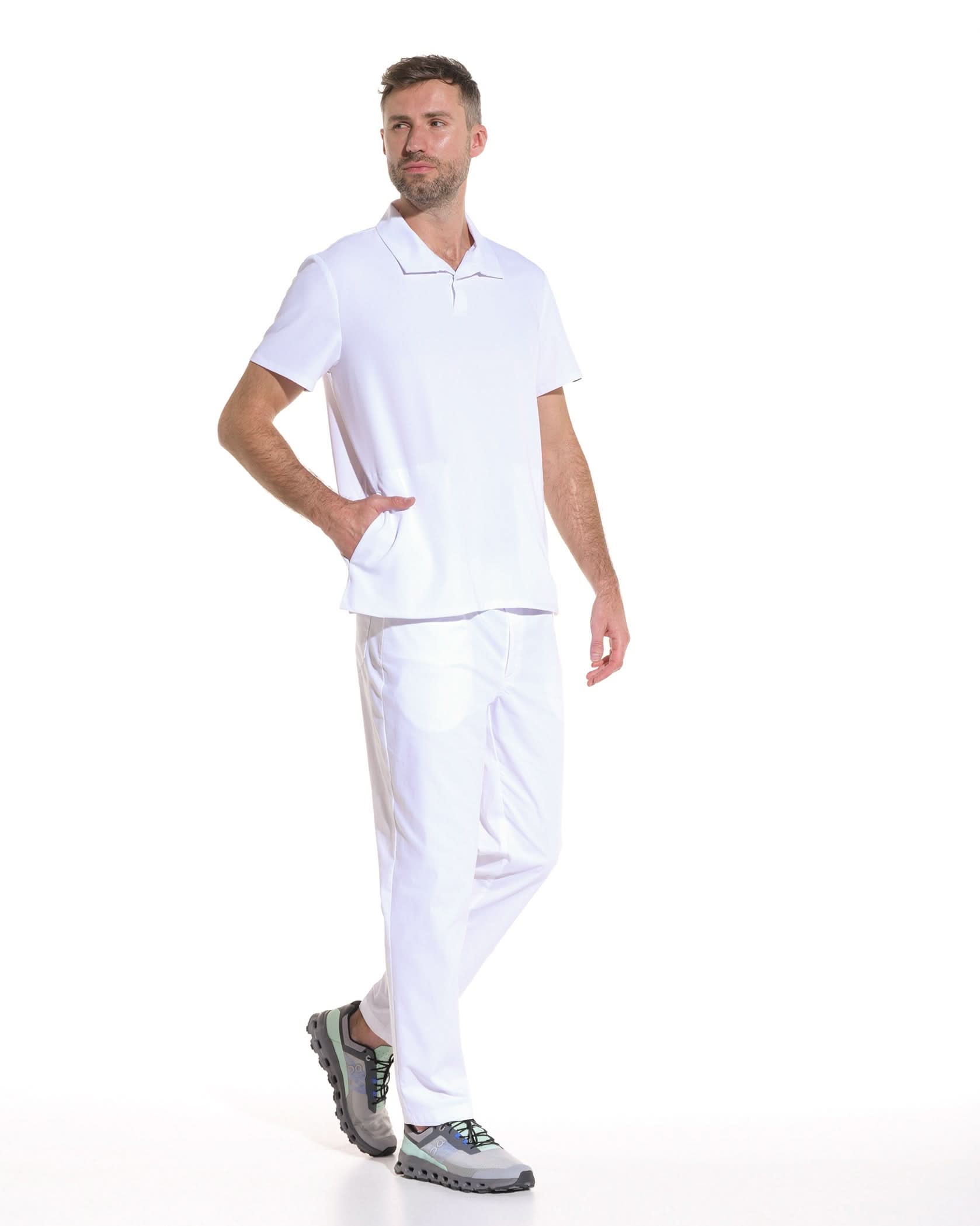 Bluza medicala barbati COS alb - 1zero1.ro