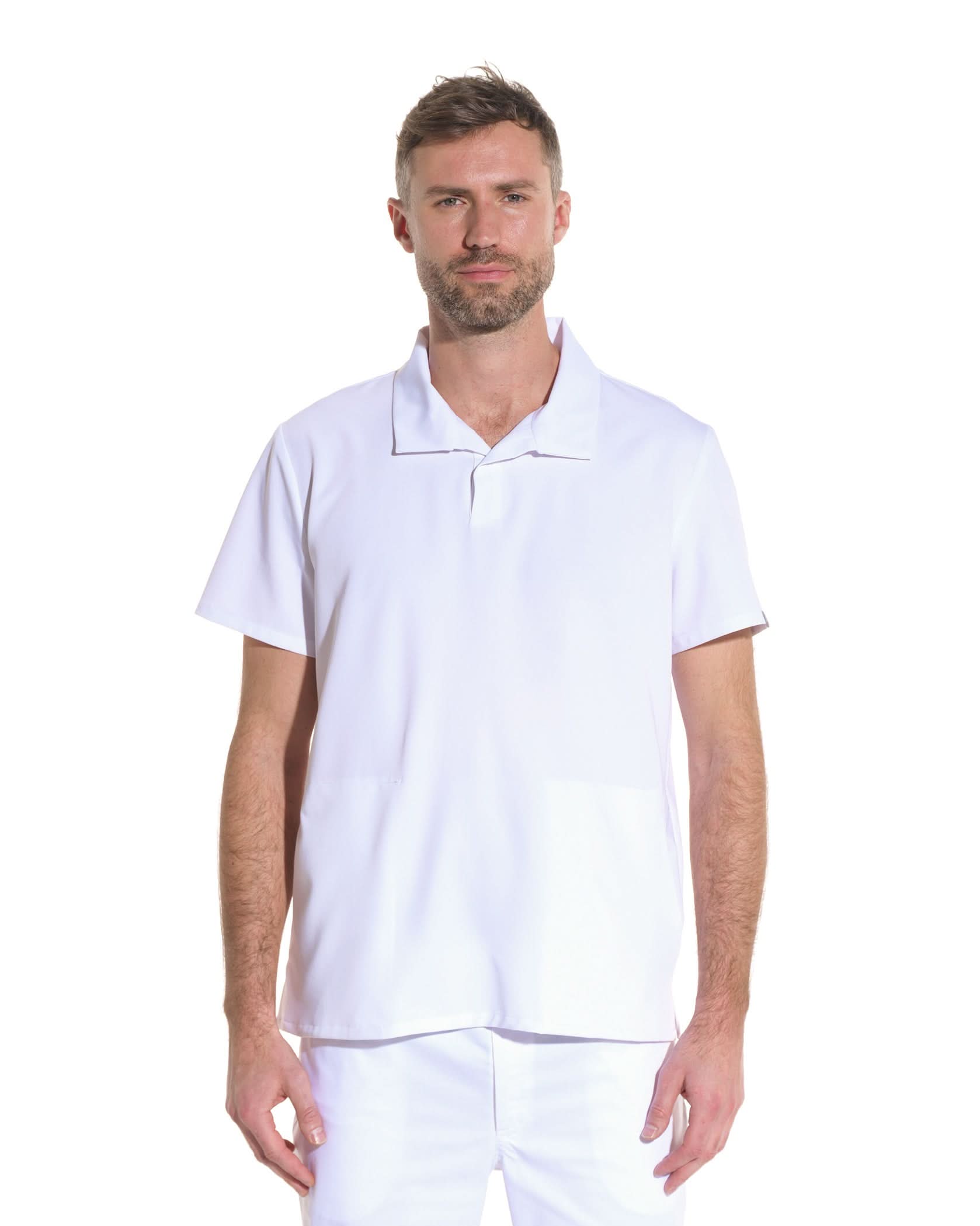 Bluza medicala barbati COS alb - 1zero1.ro
