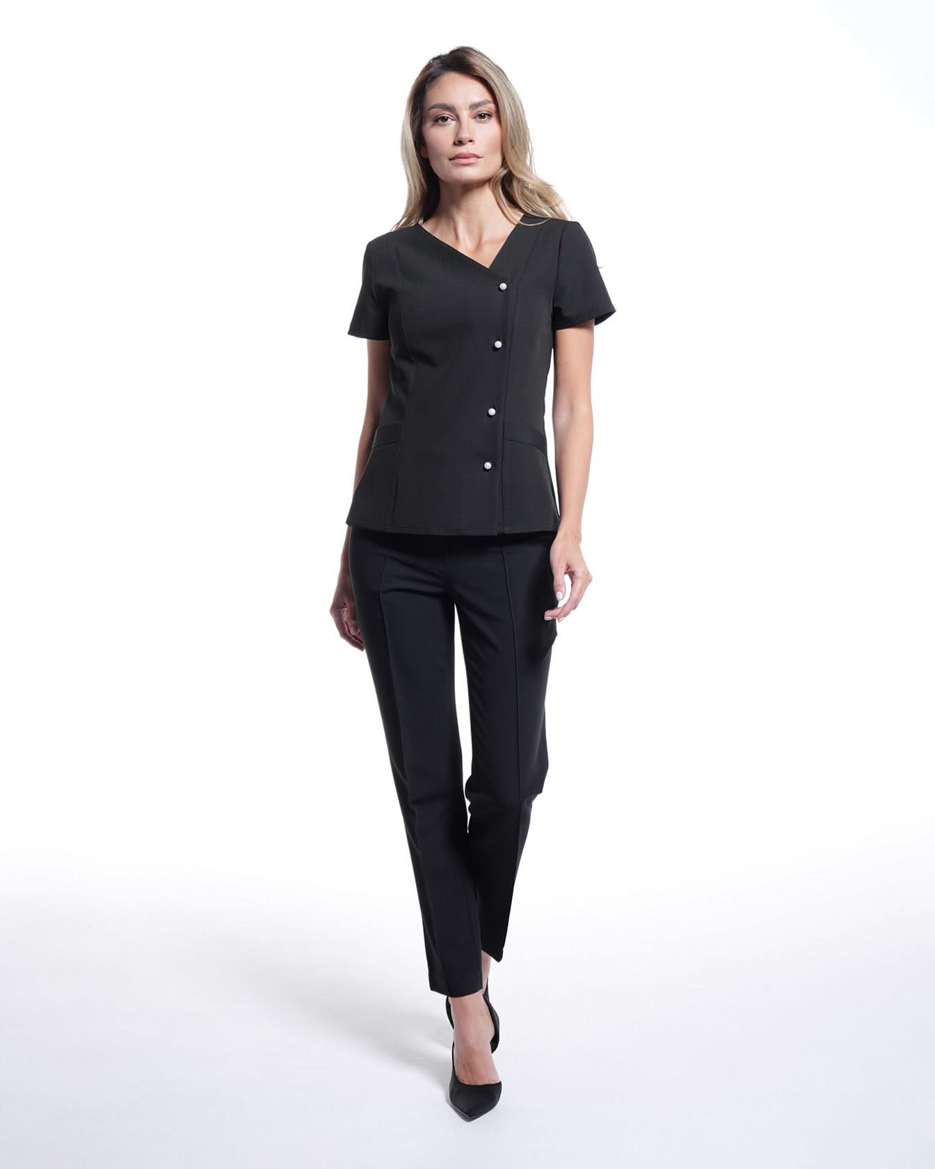 Bluza medicala PERLA negru - 1zero1.ro