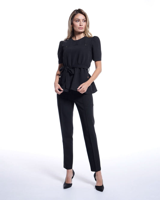 Bluza medicala MIRA negru - 1zero1.ro