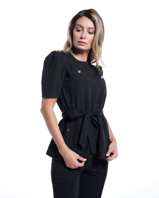 Bluza medicala MIRA negru - 1zero1.ro