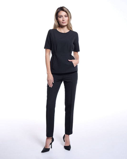 Bluza medicala THALYA negru - 1zero1.ro