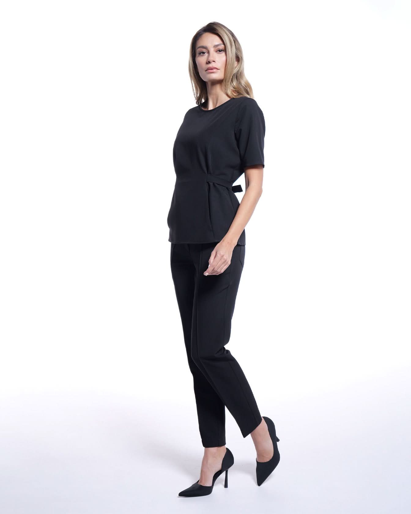 Bluza medicala THALYA negru - 1zero1.ro