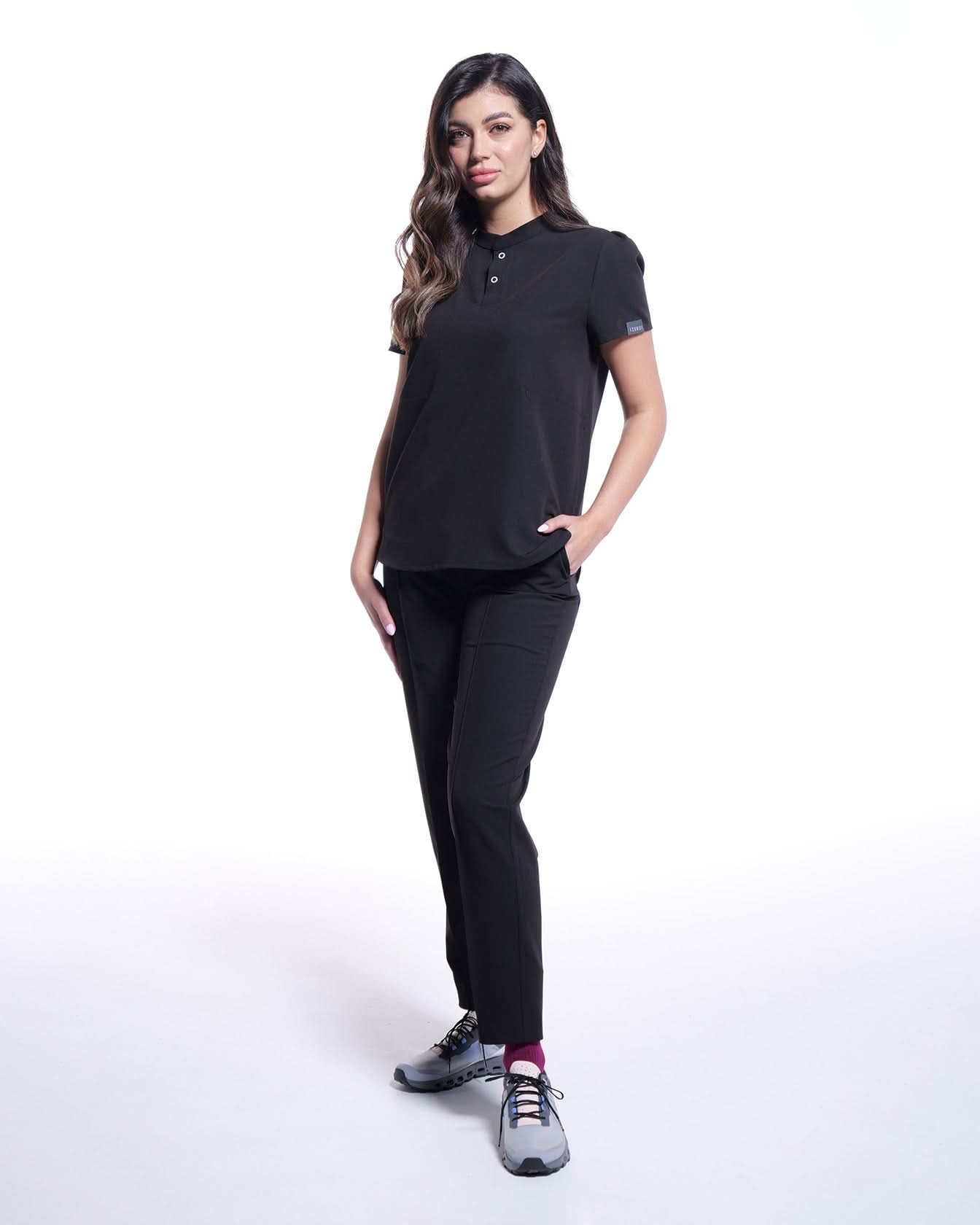 Bluza medicala FRIDA negru - 1zero1.ro