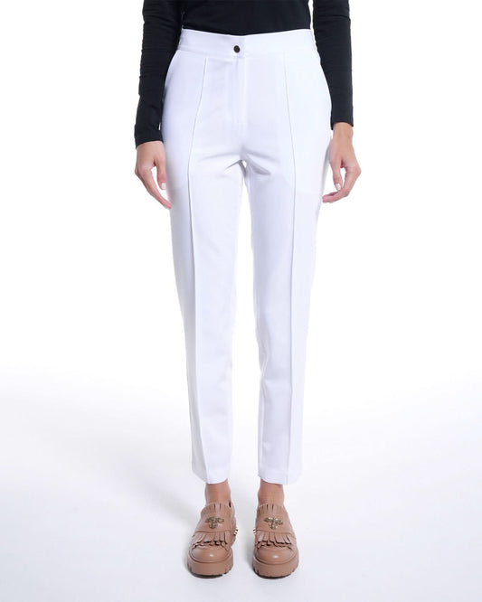 Pantaloni NOVUM alb - 1zero1.ro