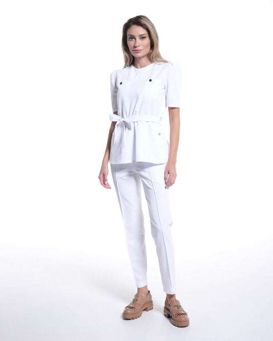 Bluza medicala MIRA alb - 1zero1.ro