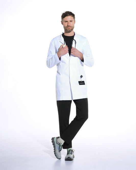 Halat medical barbati EDRIC alb - 1zero1.ro