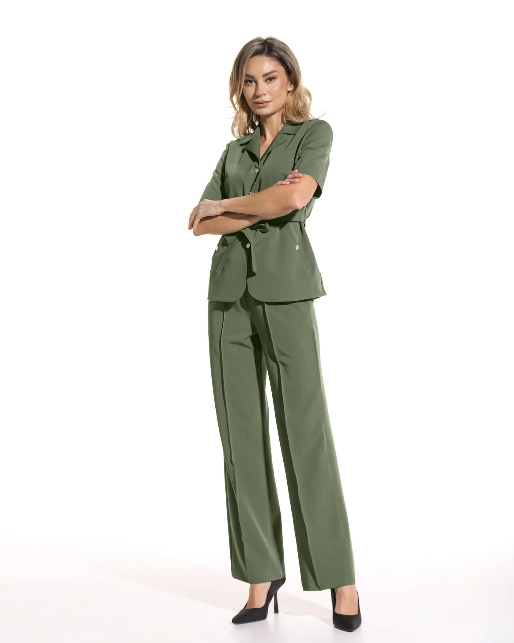 PALAZZO Olive Scrub Pants - Image 4