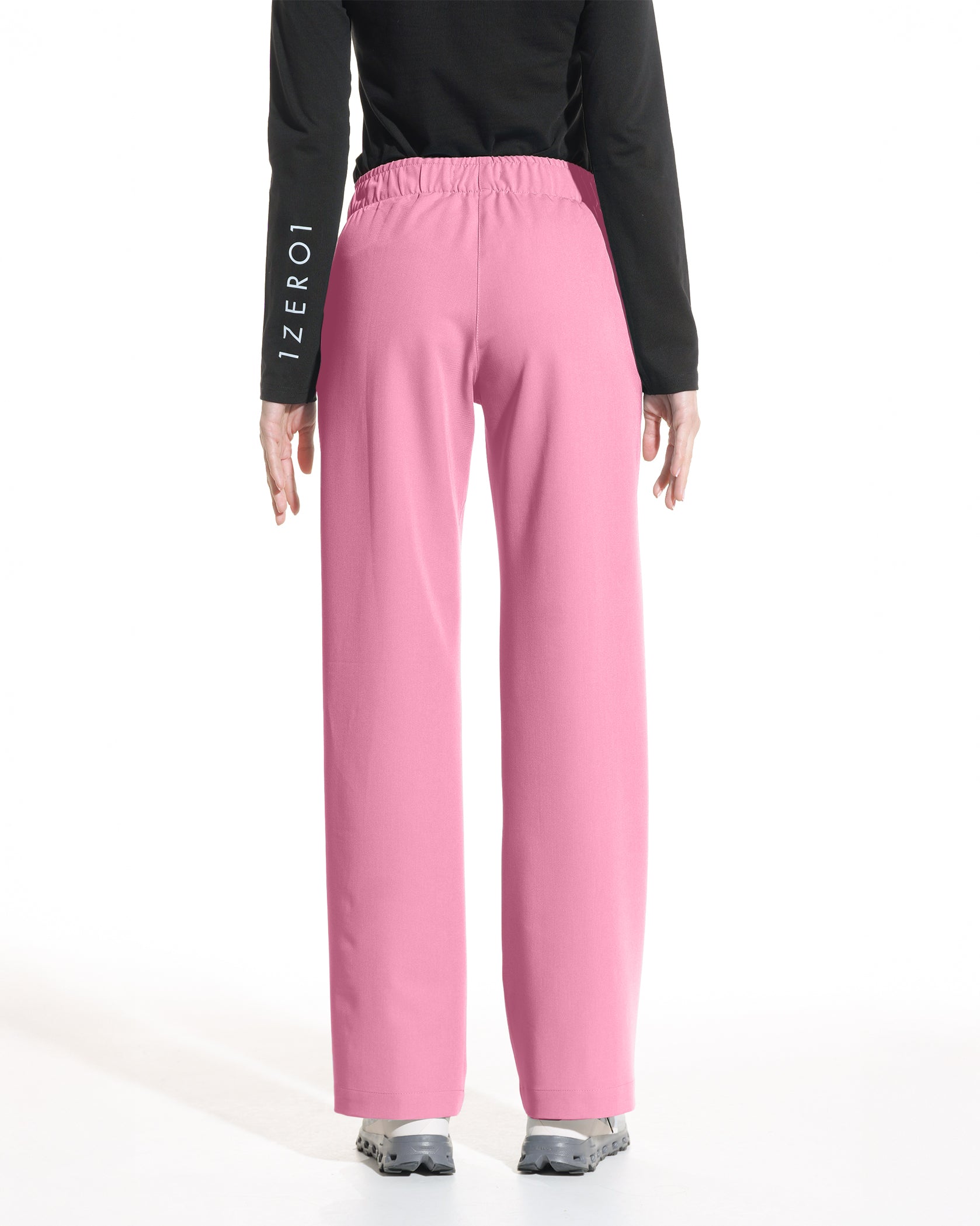PALAZZO pantaloni medicali rose dust - Imagine 5