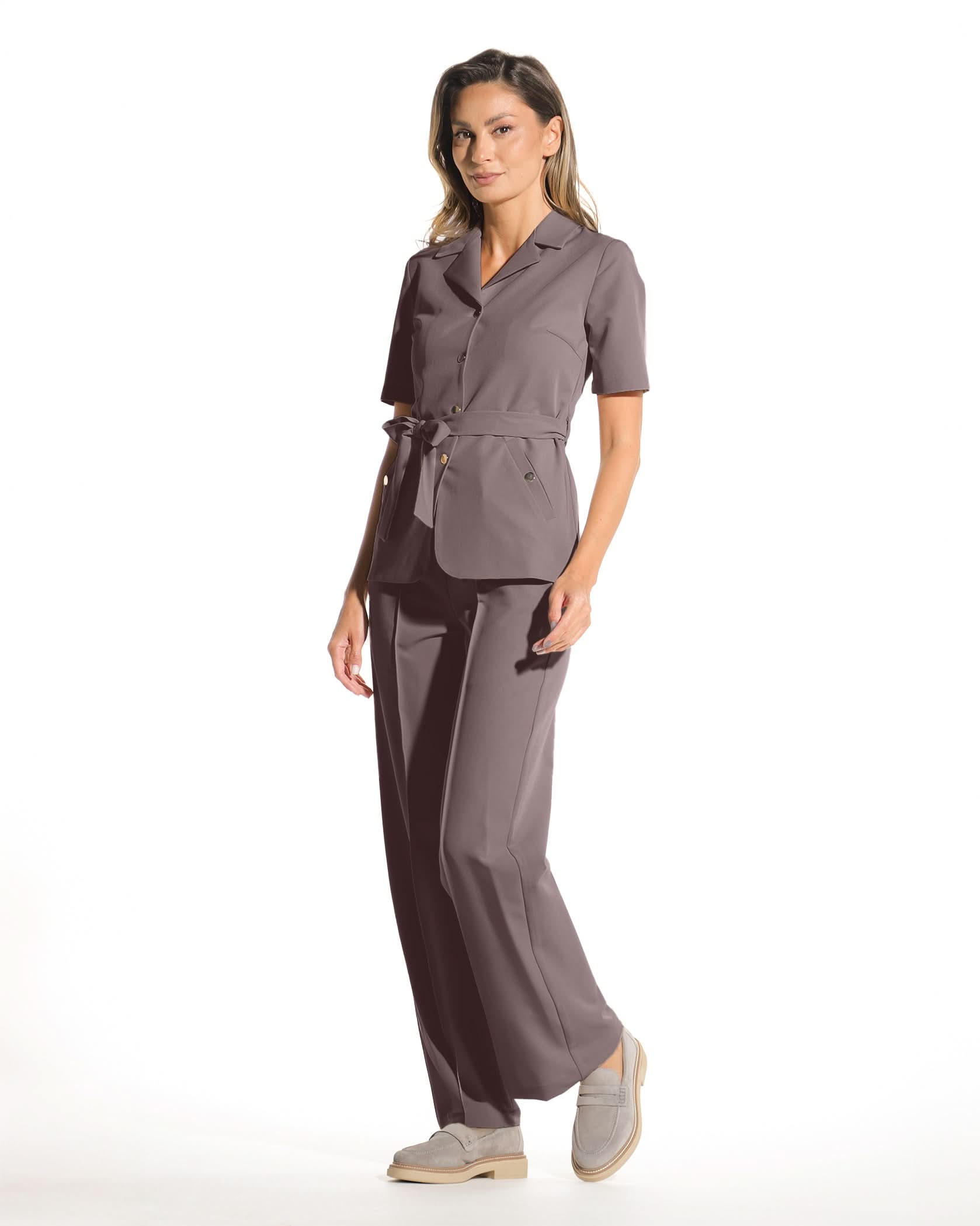 PALAZZO pantaloni medicali mocha - Imagine 3