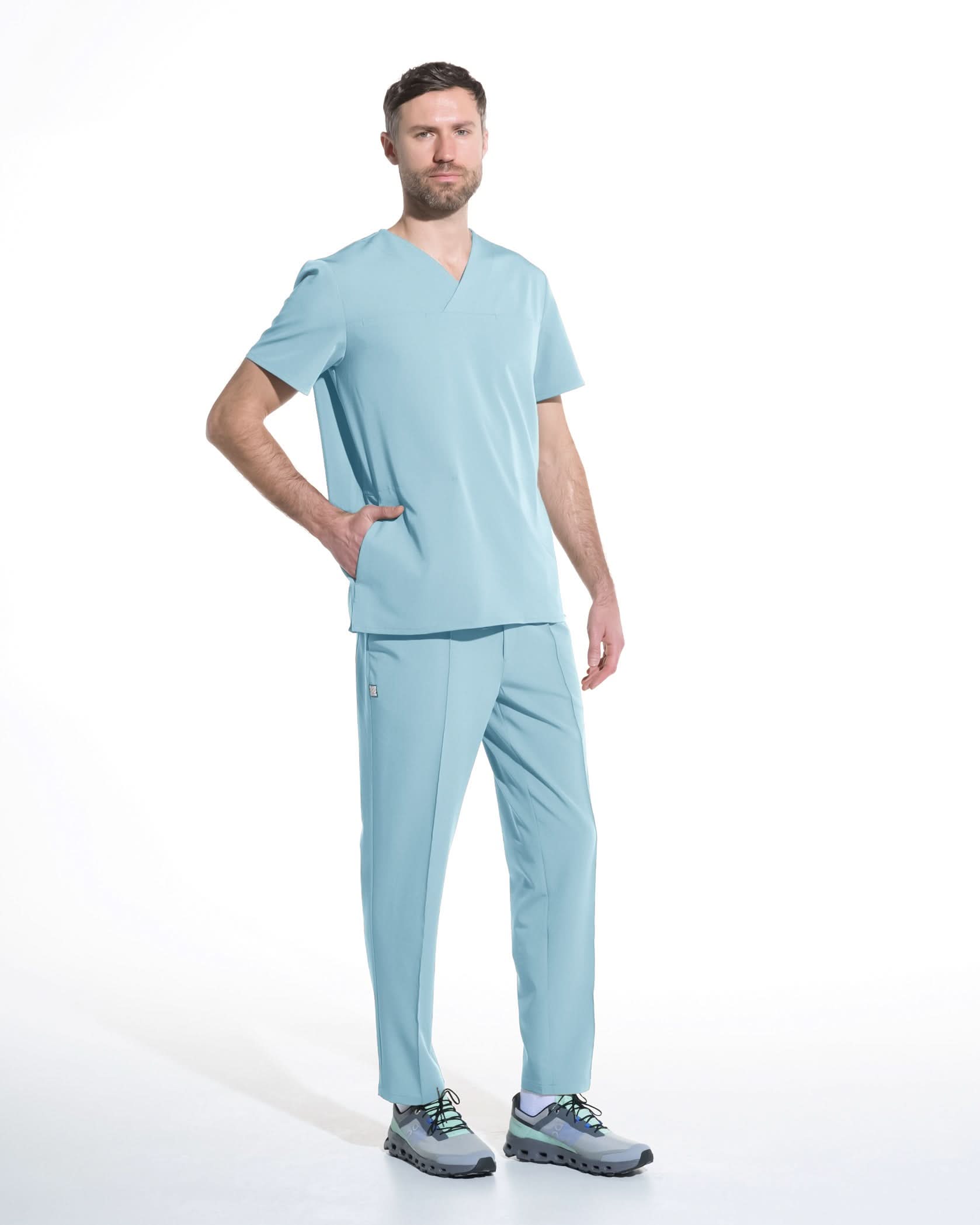 Pantaloni medicali barbati NORM blue - 1zero1.ro