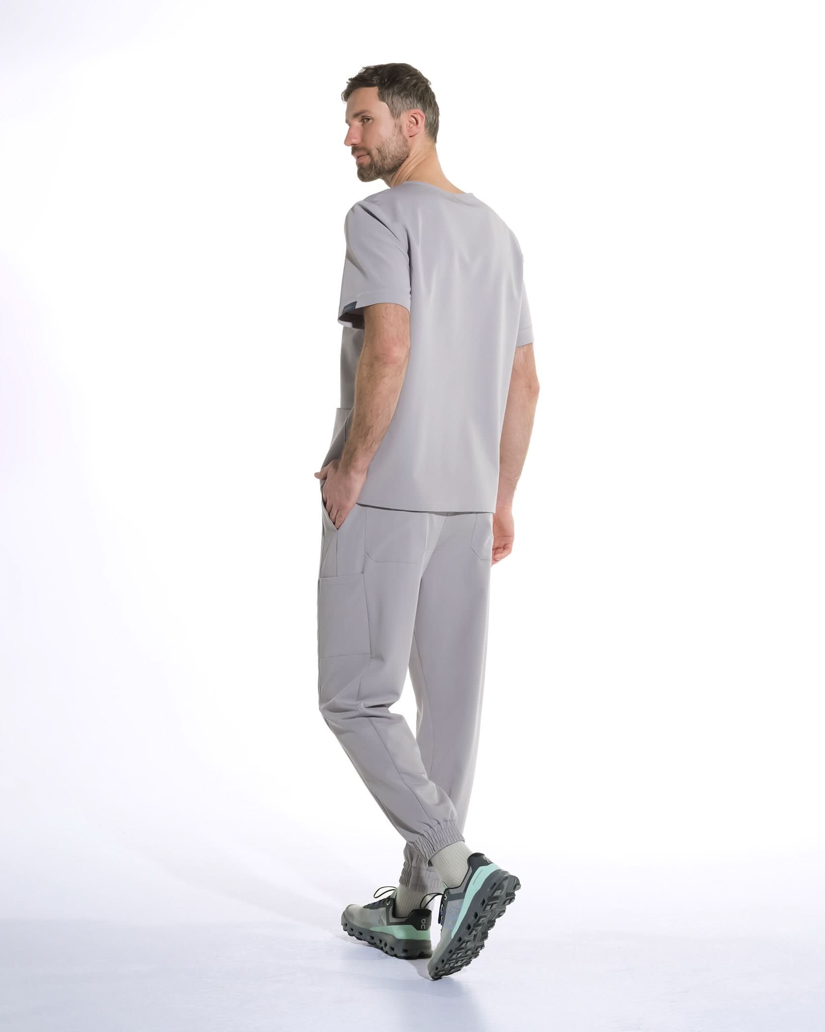 Pantaloni medicali barbati UTILITY gri - 1zero1.ro