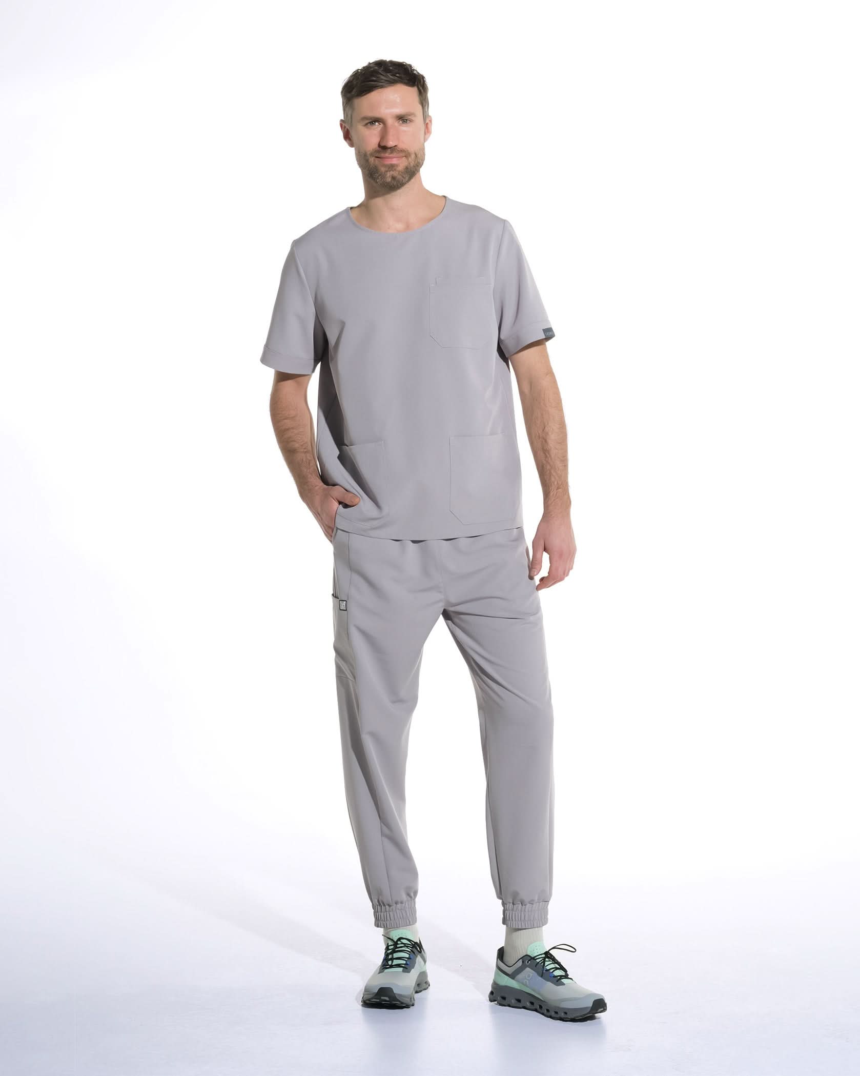 Pantaloni medicali barbati UTILITY gri - 1zero1.ro