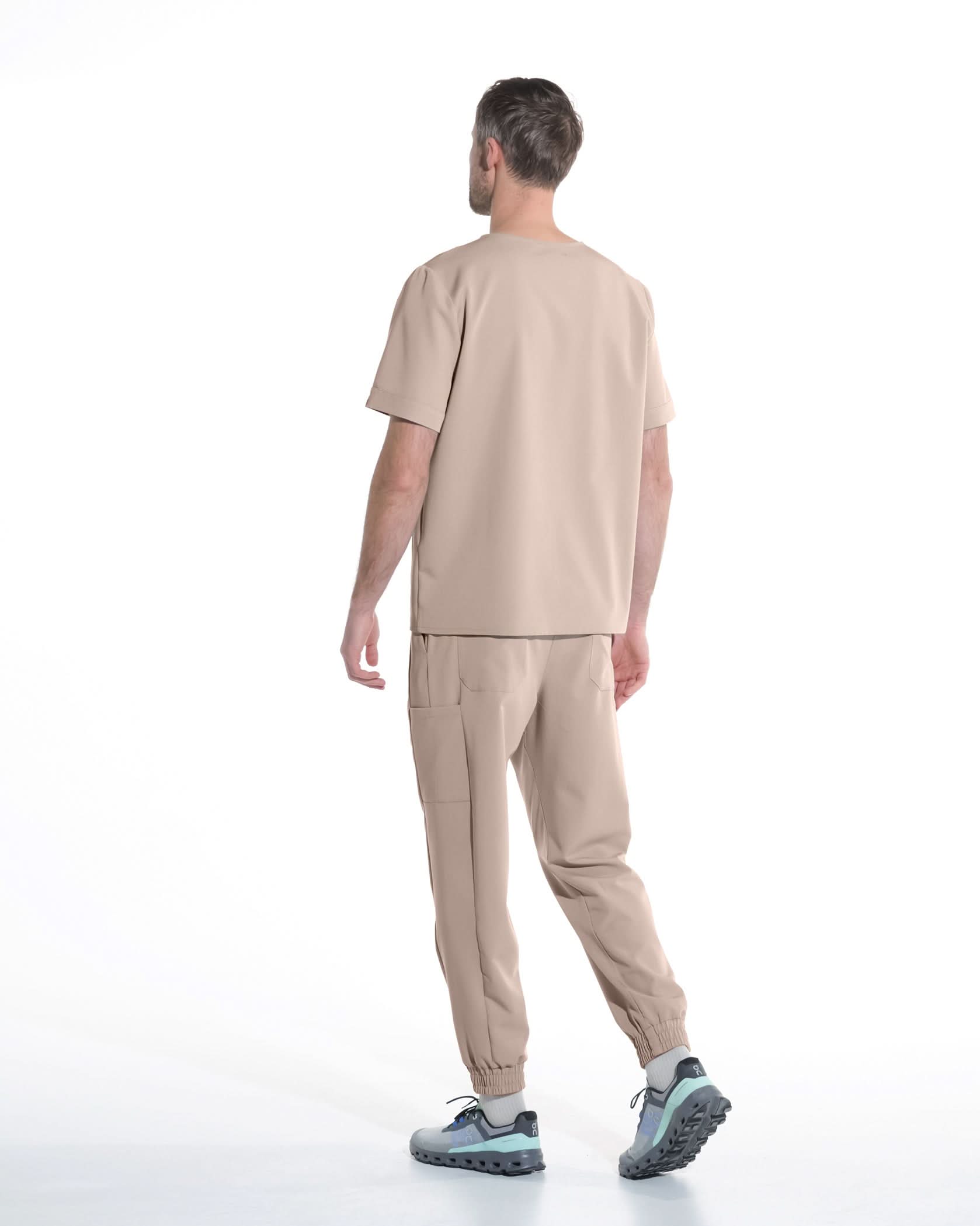 Pantaloni medicali barbati UTILITY latte - 1zero1.ro
