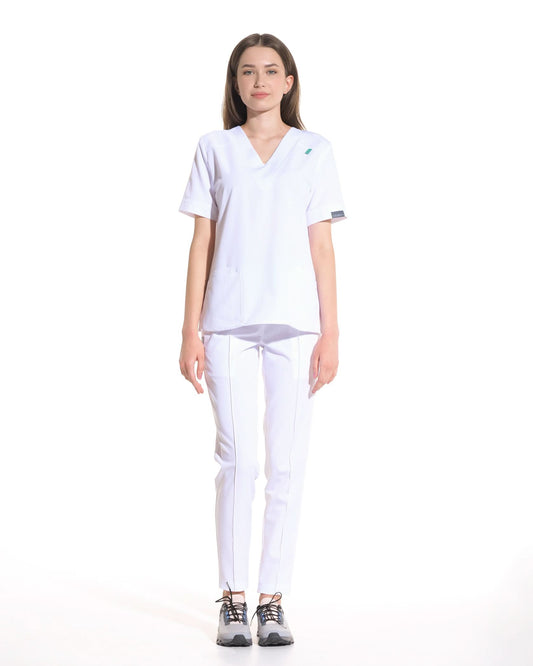 Pantaloni medicali NORMA alb