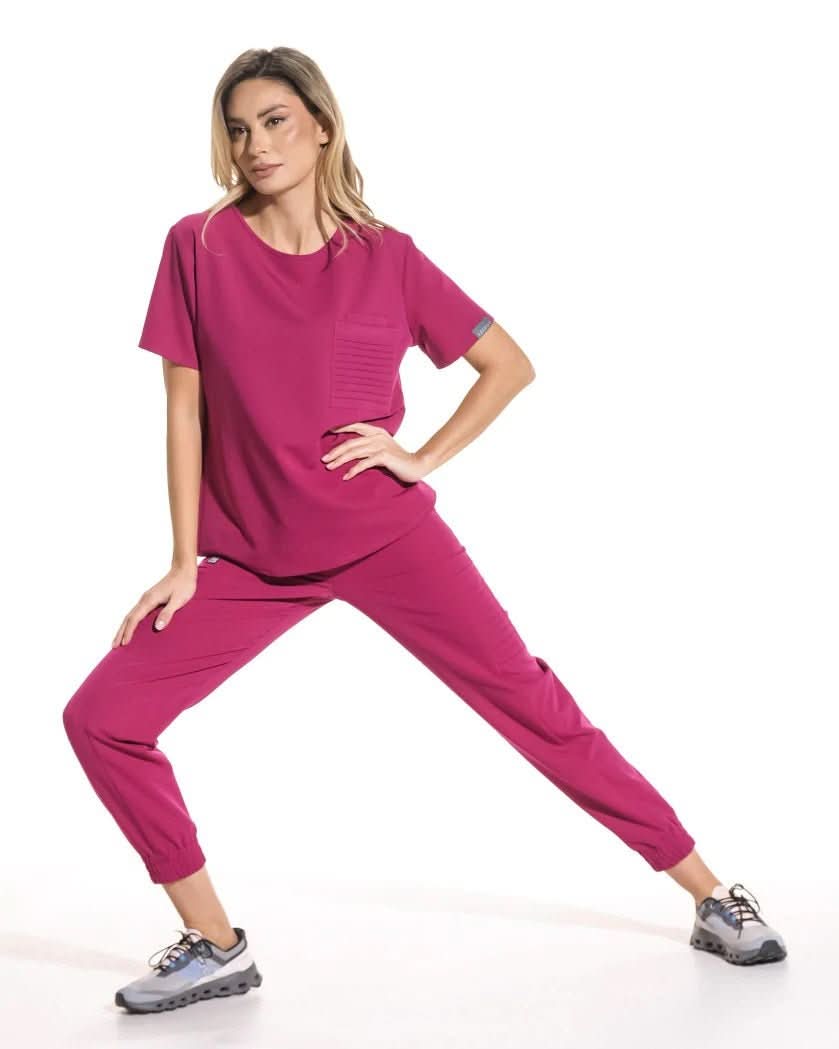 Pantaloni medicali dama UTILITY magenta - 1zero1.ro