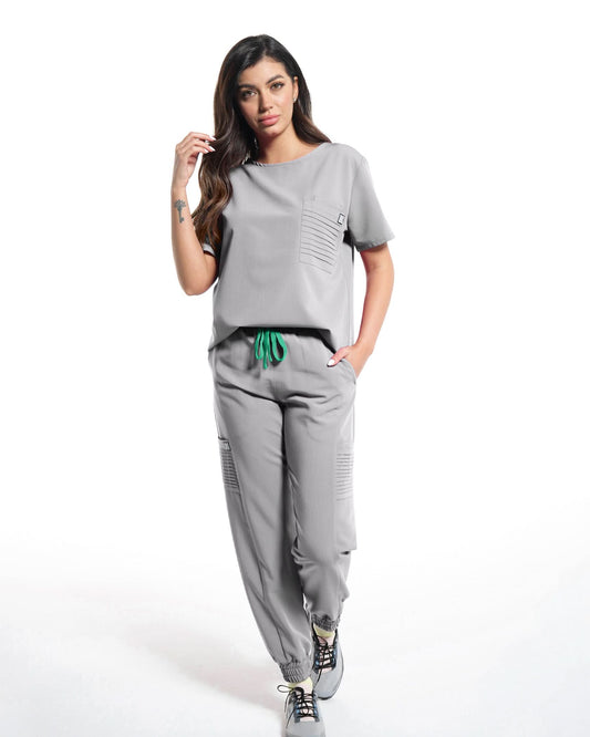 Pantaloni medicali dama UTILITY gri - 1zero1.ro