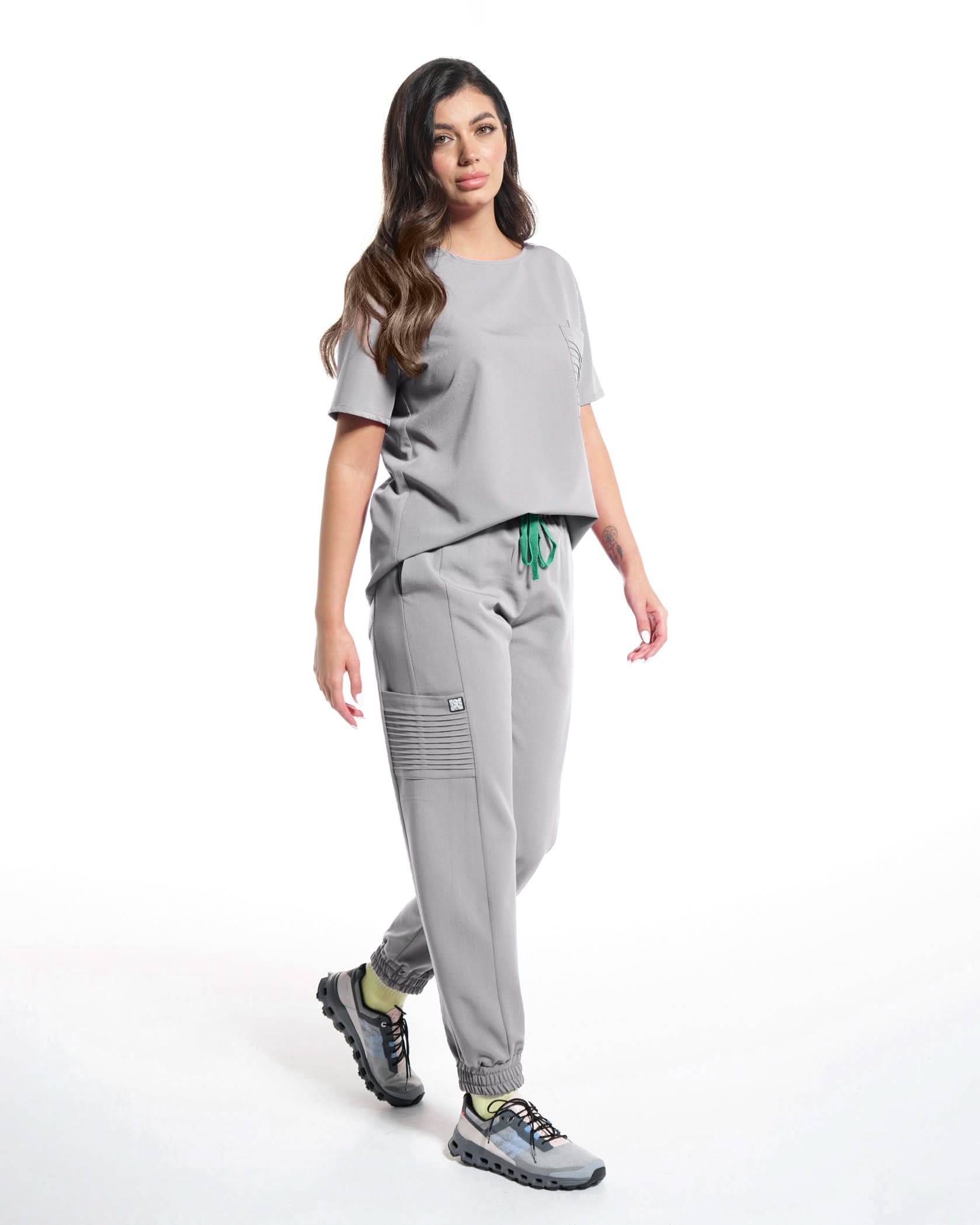 Pantaloni medicali dama UTILITY gri - 1zero1.ro