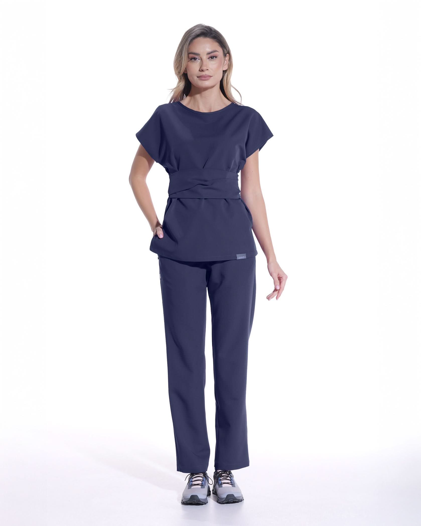 Pantaloni medicali drepti LINEA navy - 1zero1.ro