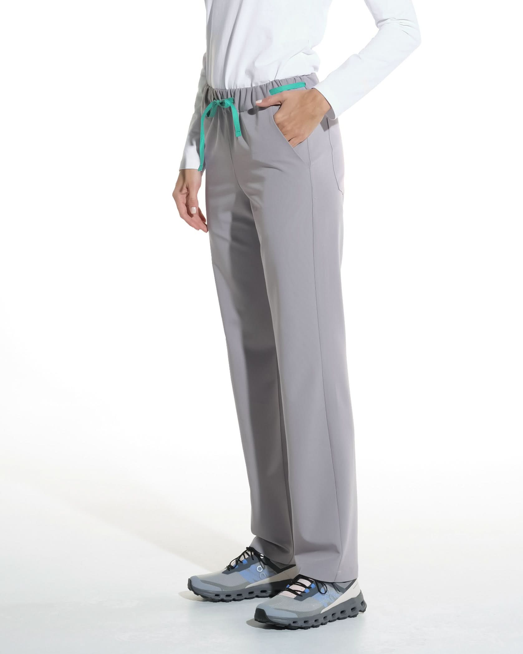 Pantaloni medicali drepti LINEA gri - 1zero1.ro