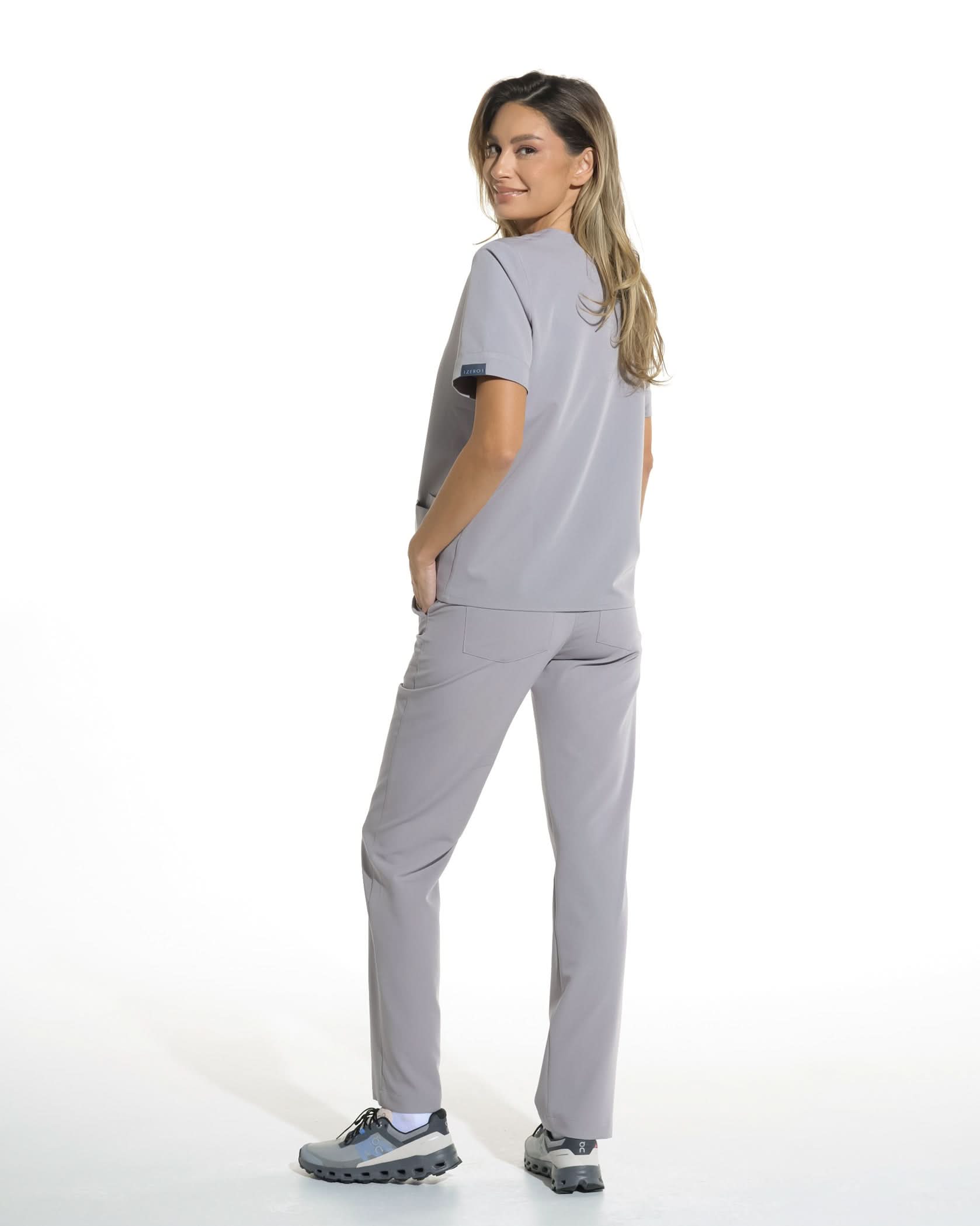 Pantaloni medicali drepti LINEA gri - 1zero1.ro