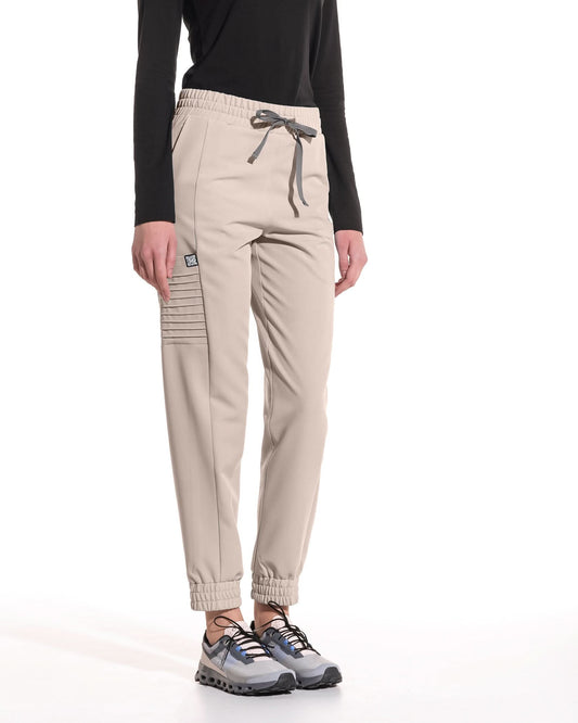 Pantaloni medicali dama UTILITY latte - 1zero1.ro