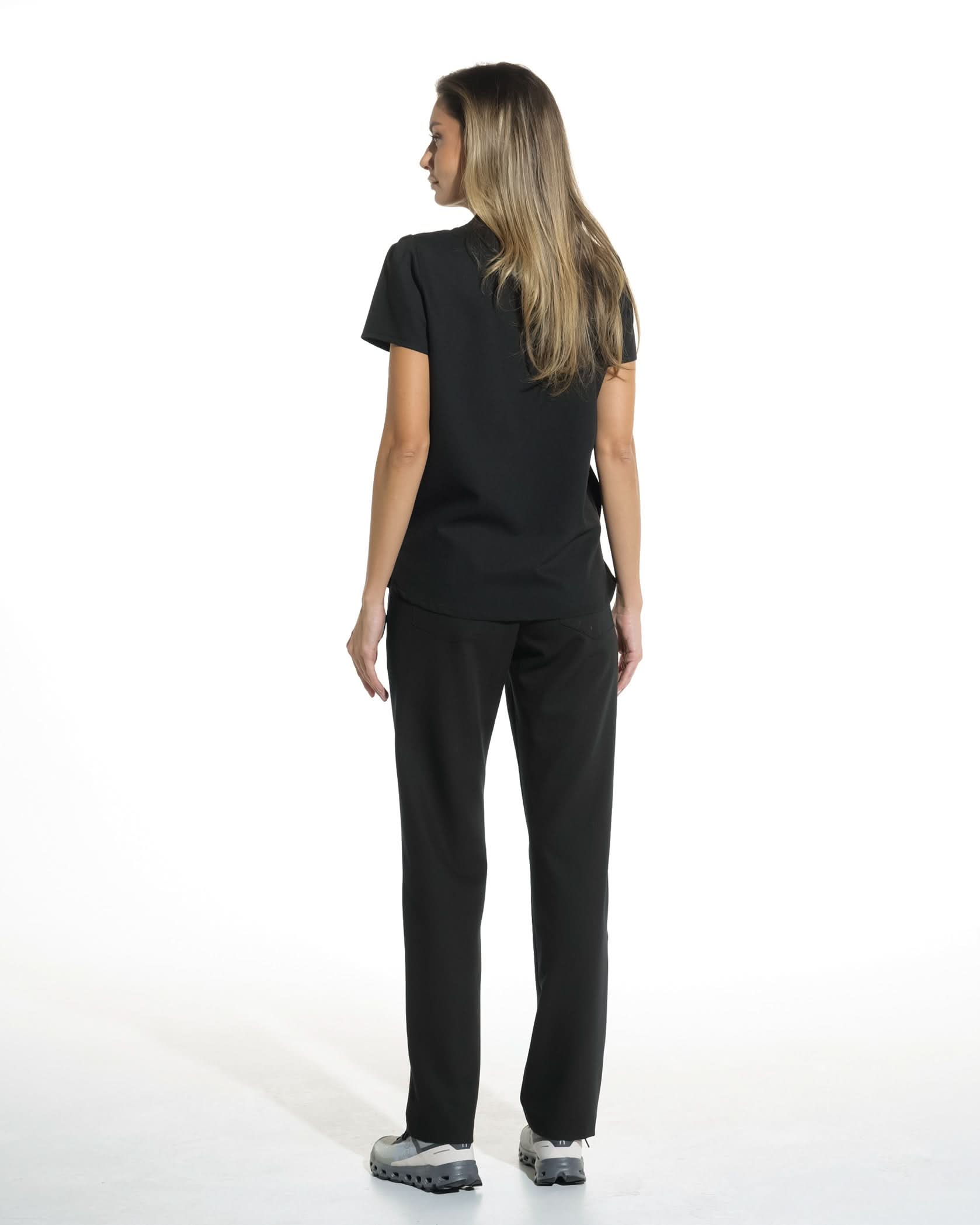 Pantaloni medicali drepti LINEA negru - 1zero1.ro