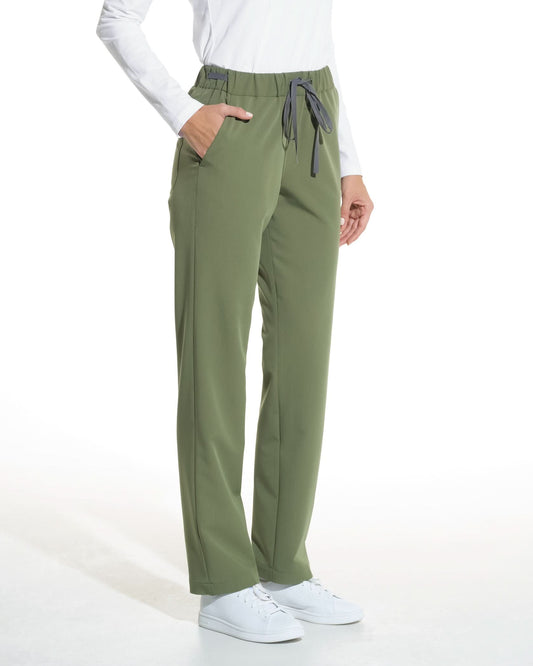 Pantaloni medicali drepti LINEA olive - 1zero1.ro