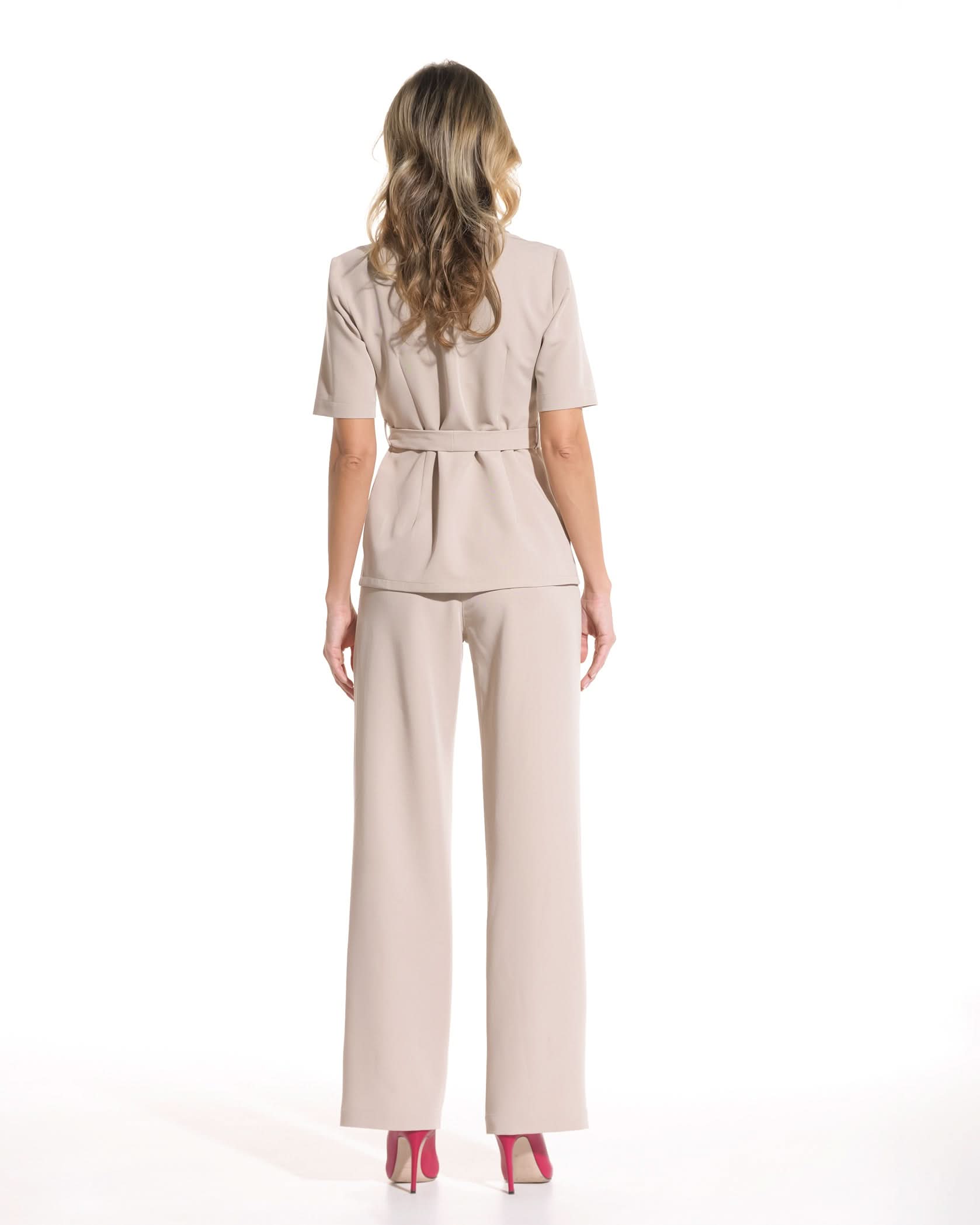 Pantaloni PALAZZO latte - 1zero1.ro