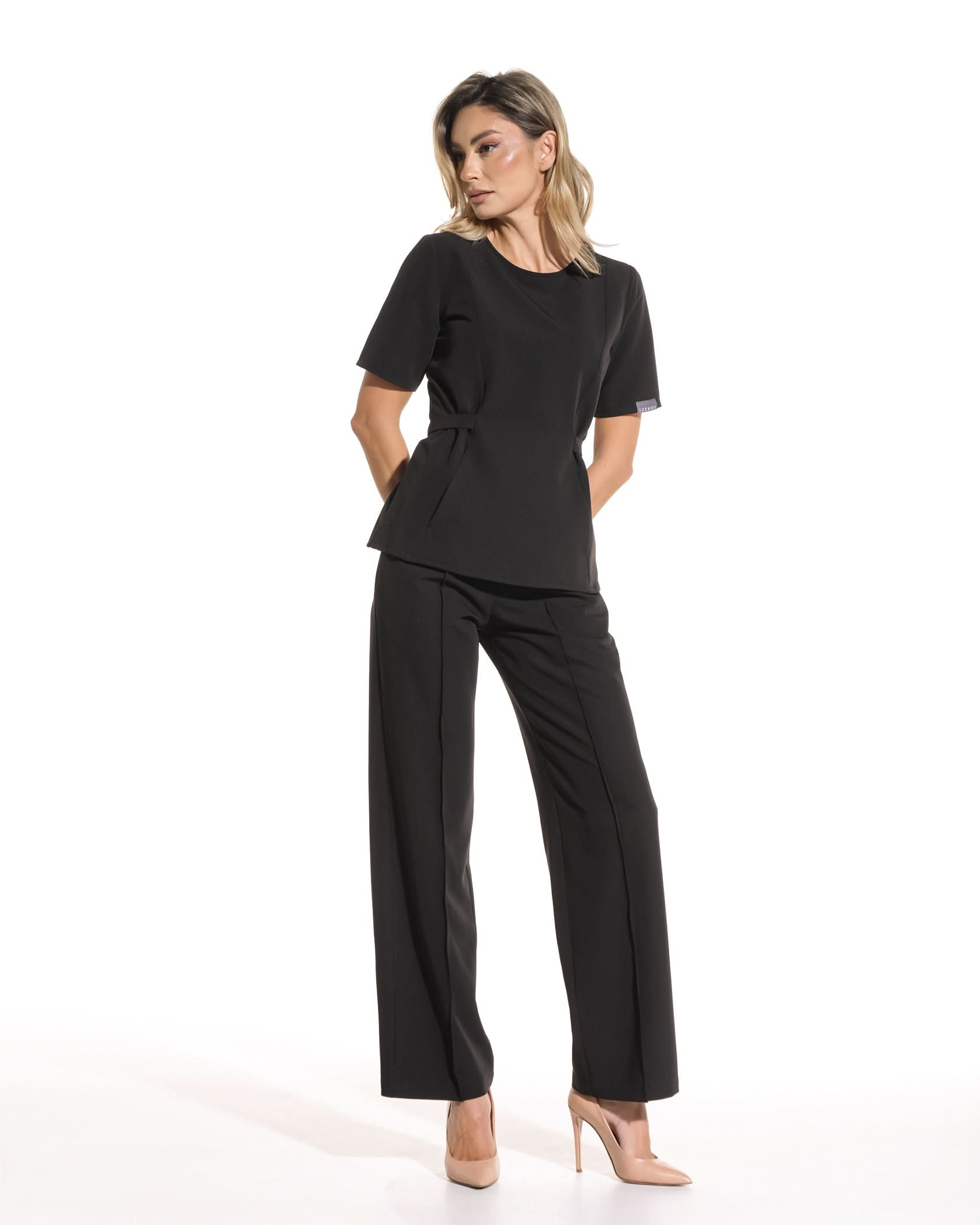 Pantaloni PALAZZO negru - 1zero1.ro
