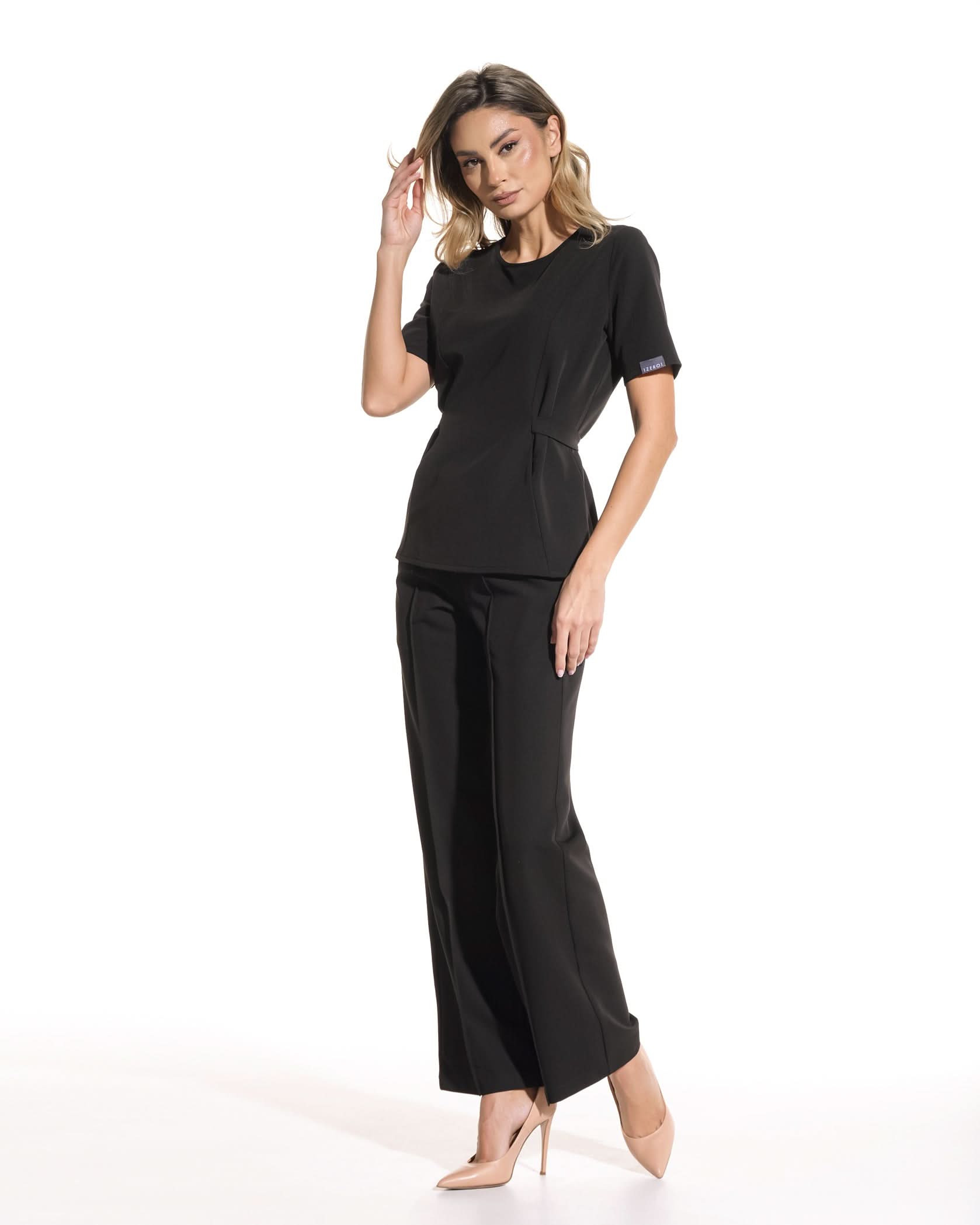 Pantaloni PALAZZO negru - 1zero1.ro