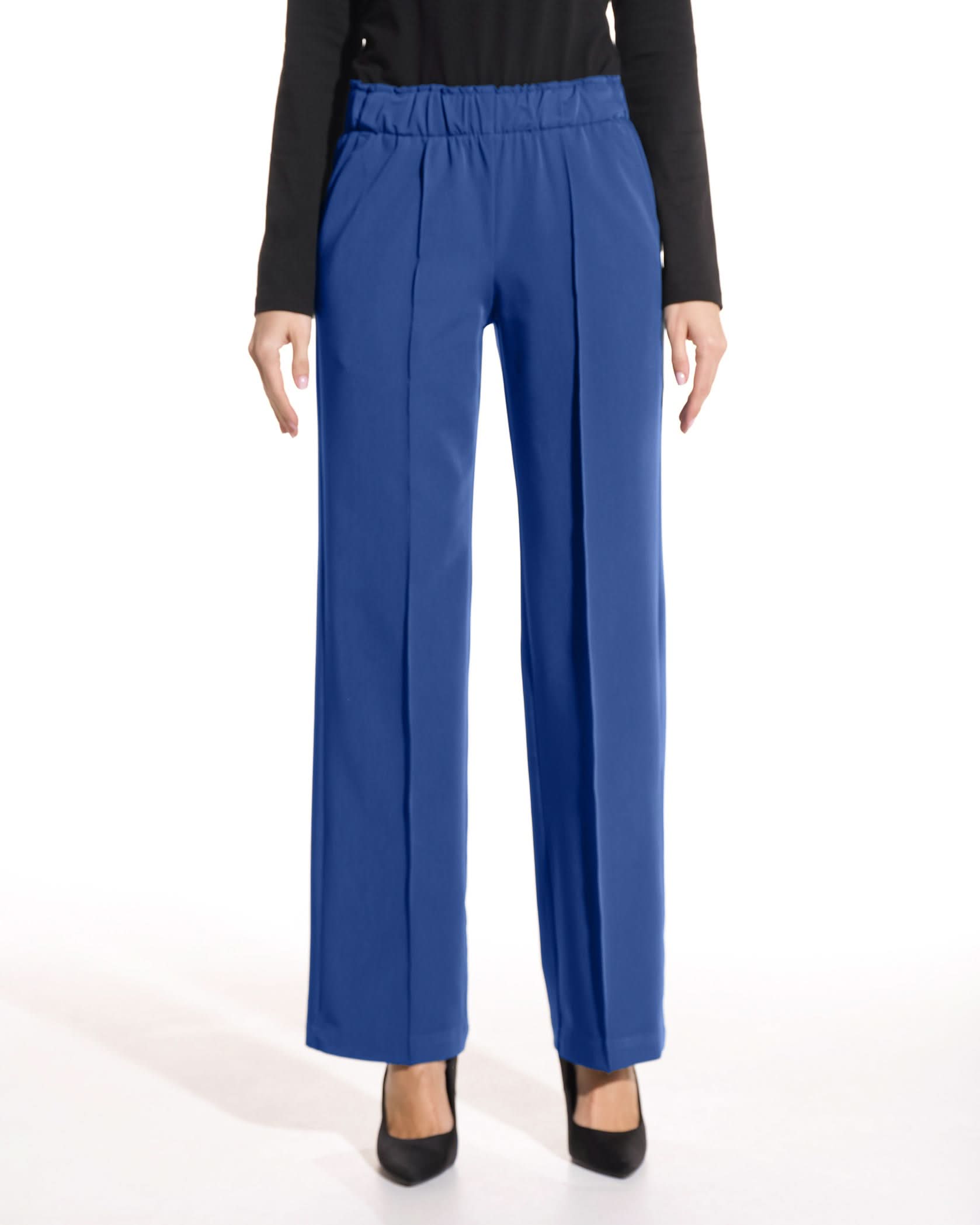 Pantaloni PALAZZO royal blue - 1zero1.ro