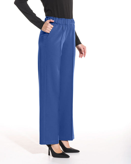 Pantaloni PALAZZO royal blue - 1zero1.ro