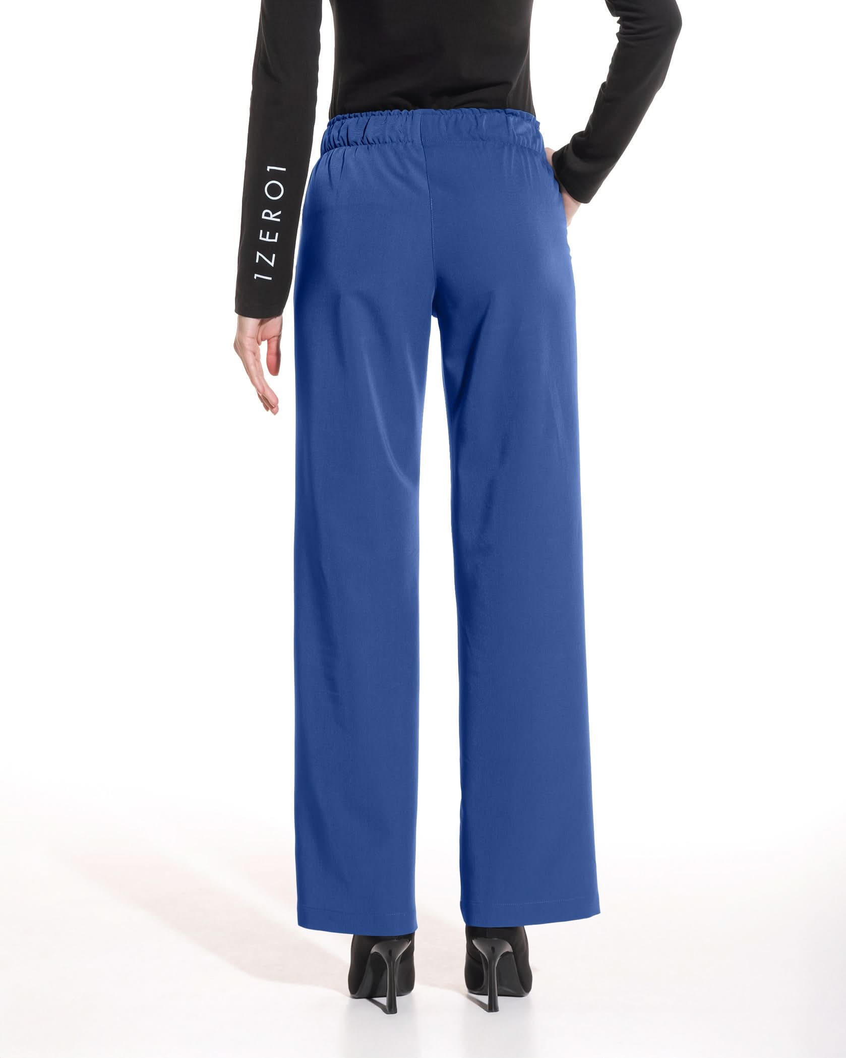 Pantaloni PALAZZO royal blue - 1zero1.ro