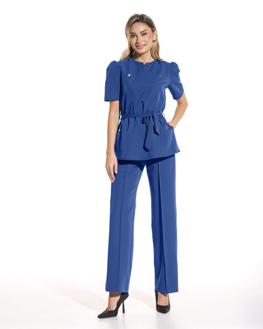 Pantaloni PALAZZO royal blue - 1zero1.ro