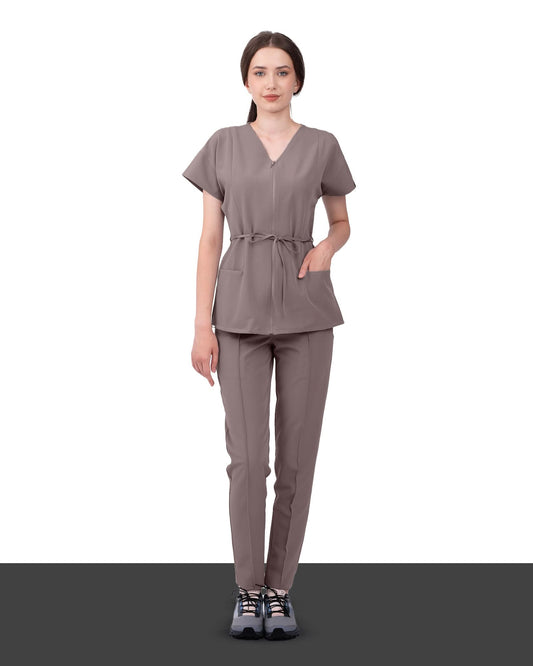 Bluza medicala ROSA mocha - 1zero1.ro