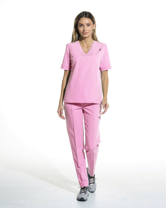 Pantaloni medicali NORMA roz - 1zero1.ro