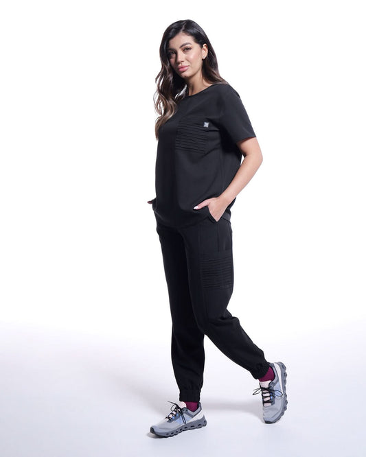 Bluza medicala NEVIA negru - 1zero1.ro