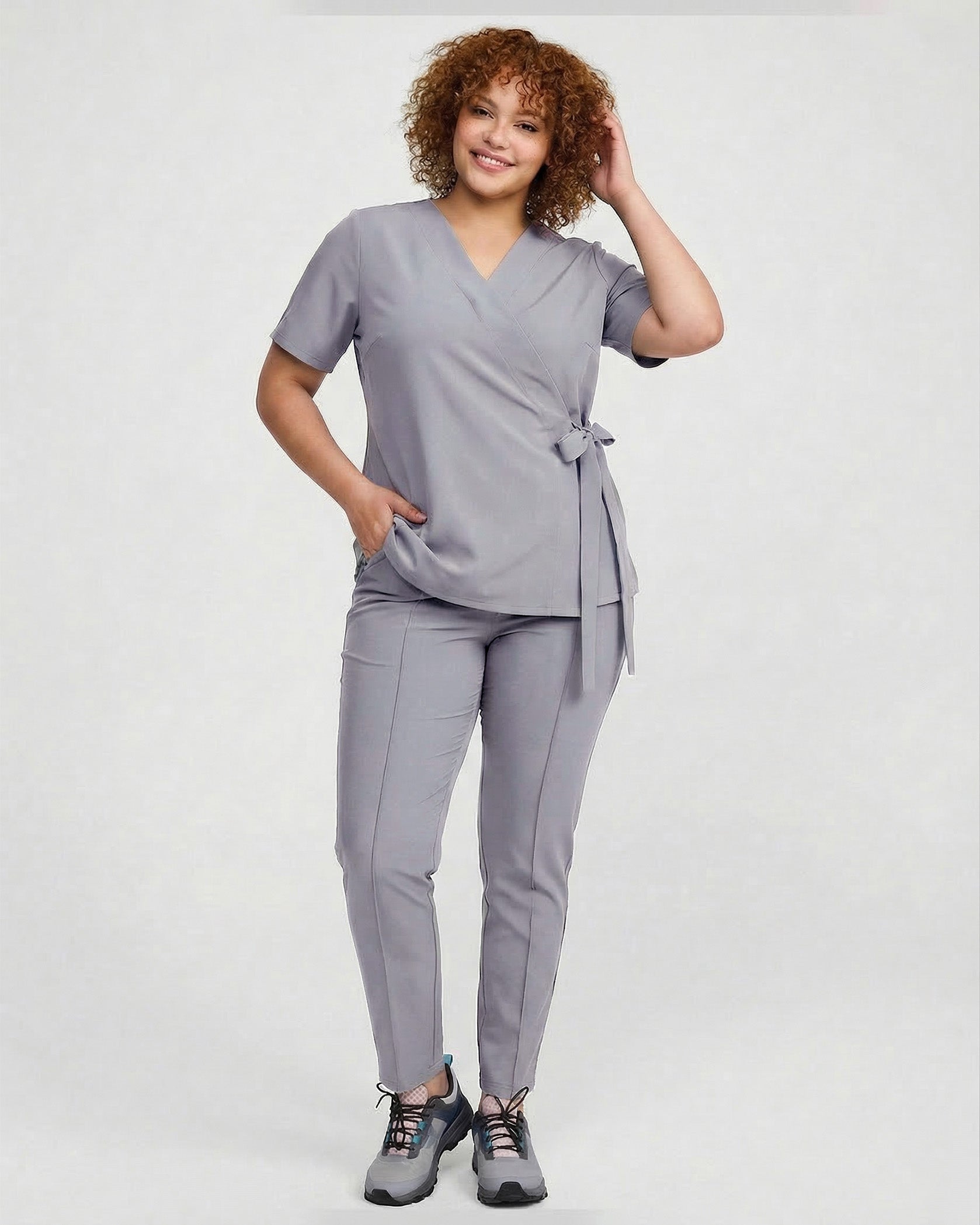 Bluza medicala ANAIS gri - Imagine 5