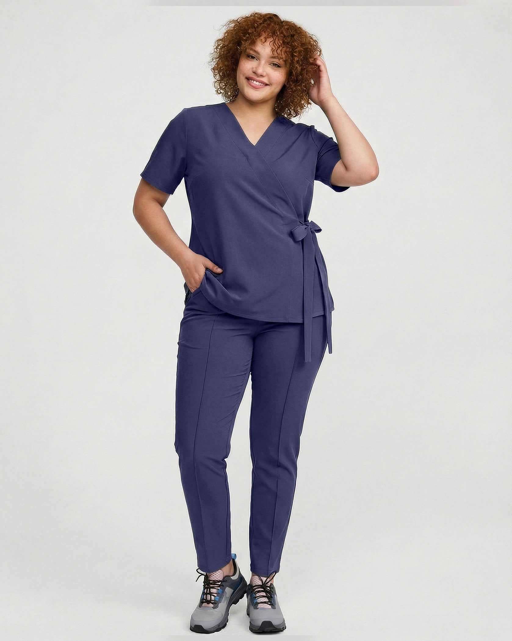 ANAIS Navy Scrub Top - Image 6