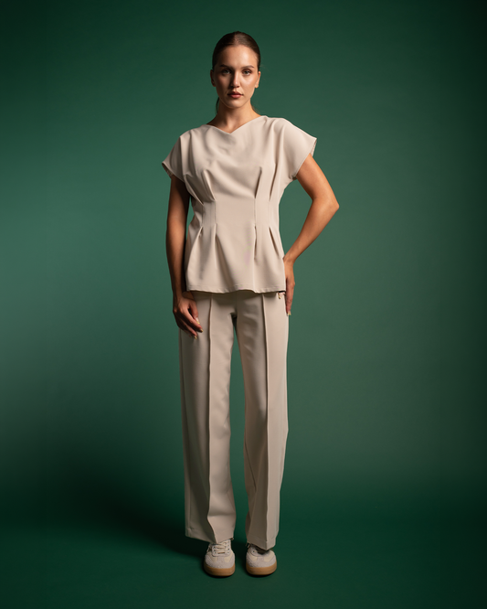 ANORA bluza medicala latte