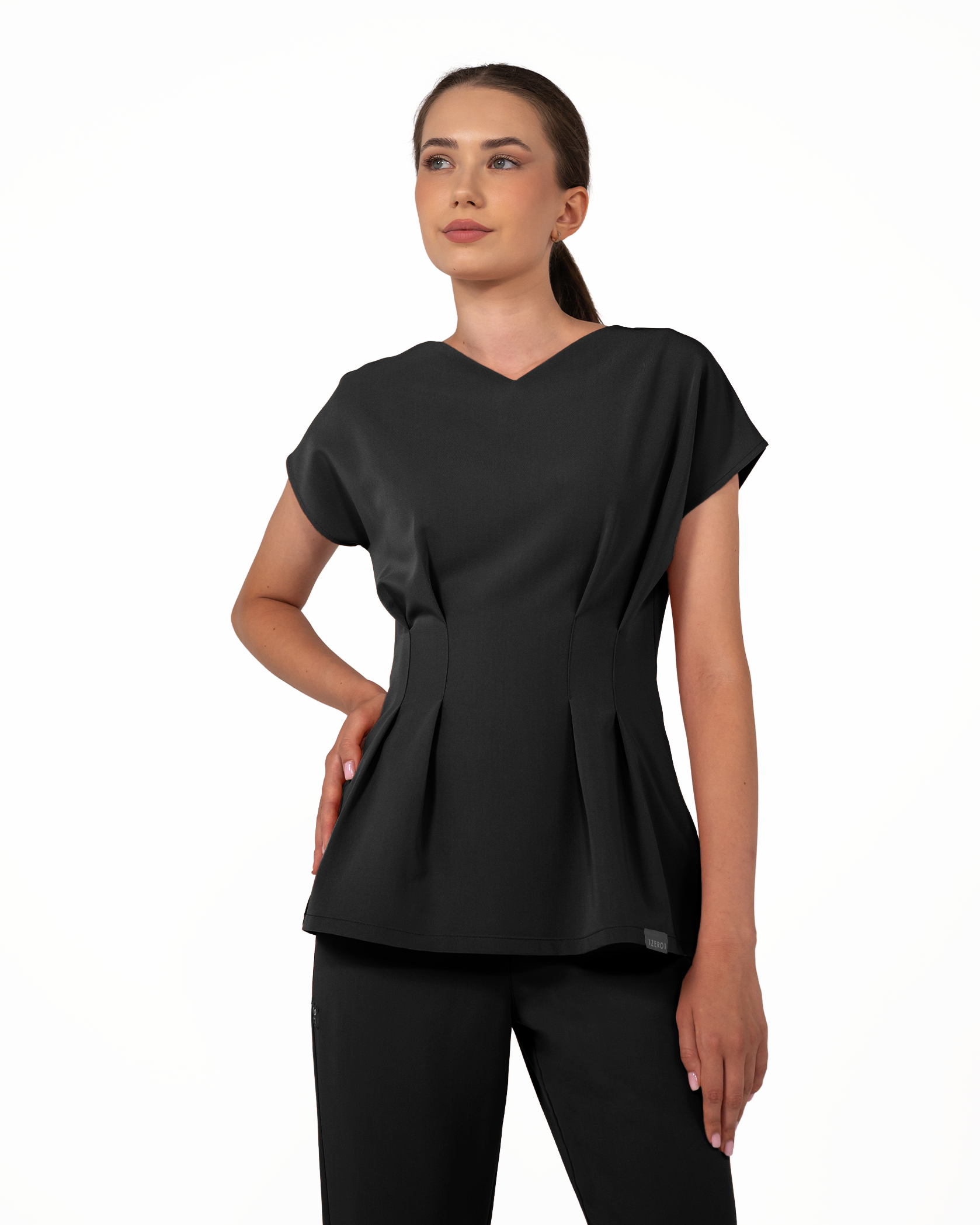 ANORA bluza medicala negru - Imagine 3