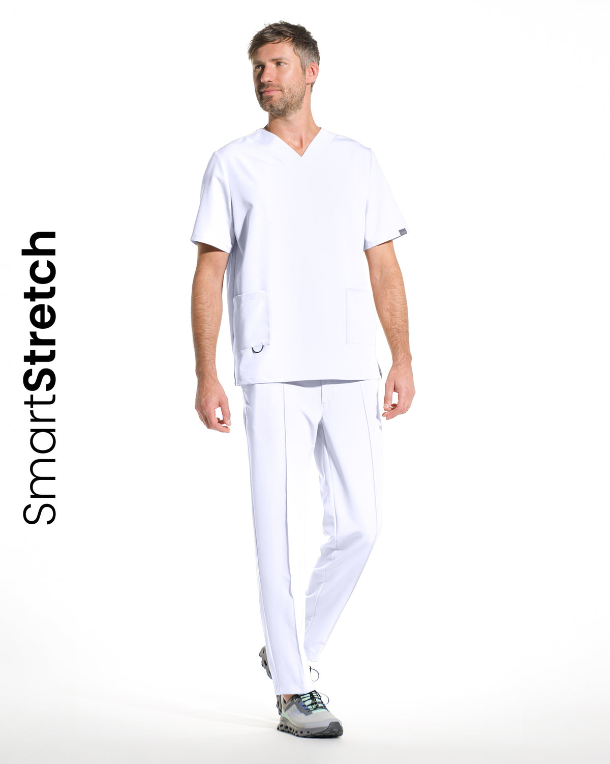 Bluza medicala barbati RAND alb opac