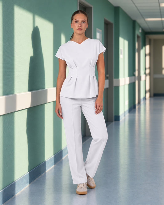 ANORA bluza medicala alb